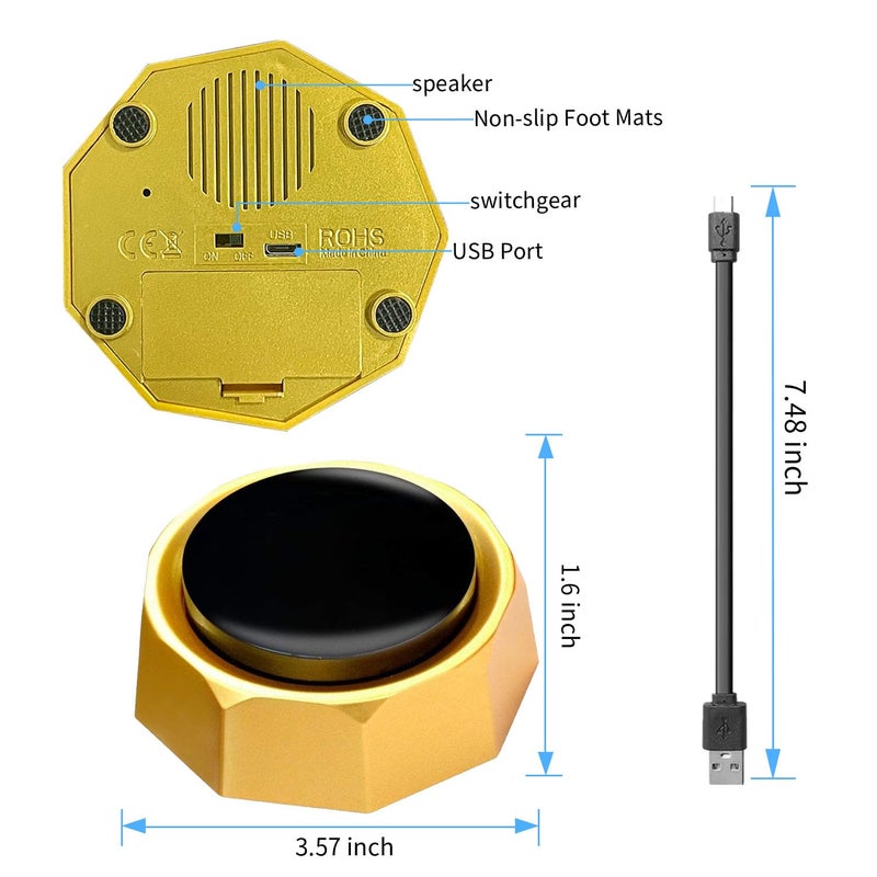 RIBOSY USB Sound Button - Make Your Own Button by Uploading Audio Files - Support 100+ Recordings - Top Recordable Quality Playback (USB Cable Included) - Image 2